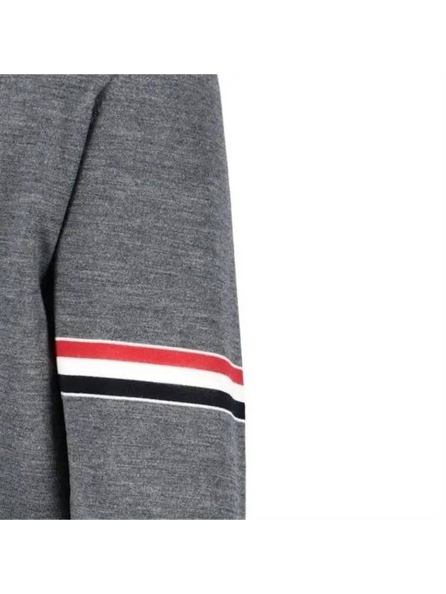 Stripe Armband Merino Wool Cardigan Grey - THOM BROWNE - BALAAN 5