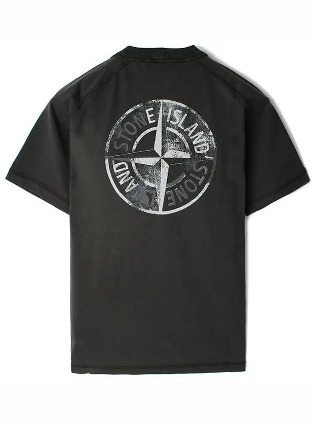 Logo Crew Neck Short Sleeve T-Shirt Charcoal Grey - STONE ISLAND - BALAAN 3