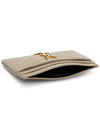 Gold Hardware Matelasse Caviar Leather Card Wallet Dark Beige - SAINT LAURENT - BALAAN 5