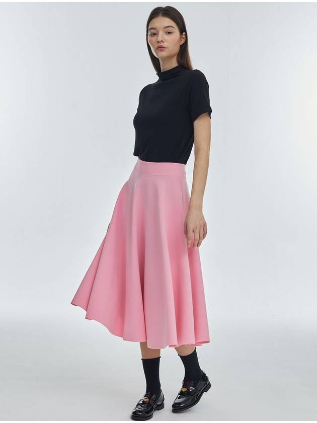 Flare Span Long Skirt Pink - MANAVIS7 - BALAAN 4