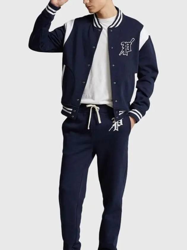 Accent Patch Bomber Jacket Navy - POLO RALPH LAUREN - BALAAN 7