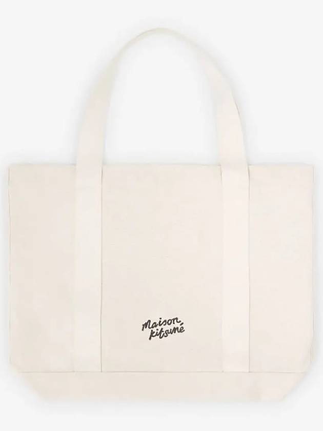 Fox Head Print Tote Bag Ecru - MAISON KITSUNE - BALAAN 3