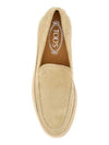 Logo Suede Loafers Beige - TOD'S - BALAAN 3