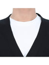 Bold Fox Head Patch V Neck Wool Cardigan Black - MAISON KITSUNE - BALAAN 8