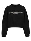 Athletic Club Crop Sweatshirt Black - SPORTY & RICH - BALAAN 1