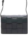 Cassette Intrecciato Small Cross Bag Dark Grey - BOTTEGA VENETA - BALAAN 3