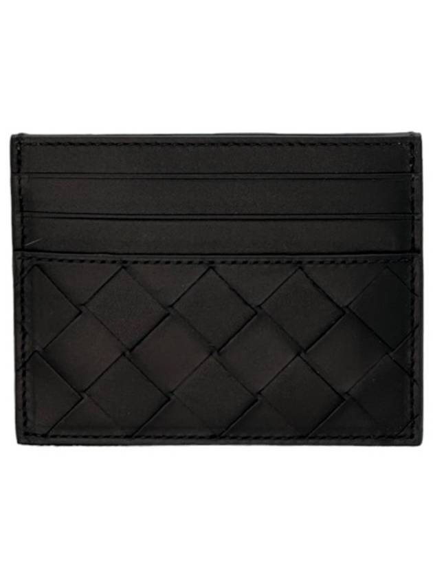 Intrecciato Leather Card Wallet Black - BOTTEGA VENETA - BALAAN 2