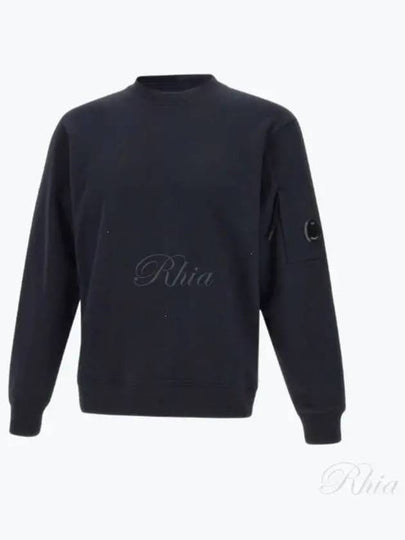 Diagonal Raised Fleece Lens Sweatshirt Navy - CP COMPANY - BALAAN 2