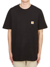 Pocket Short Sleeve T-Shirt Black - CARHARTT WIP - BALAAN 2