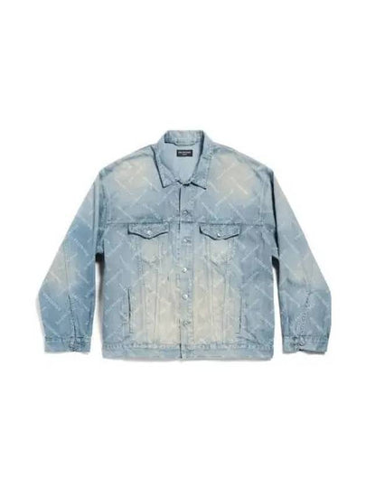 Logo Print Denim Jacket Blue - BALENCIAGA - BALAAN 2