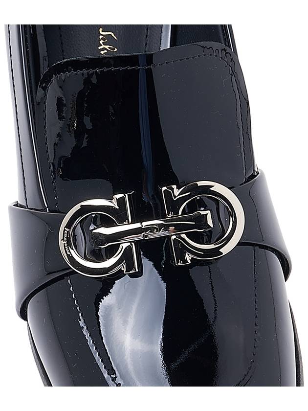 Gancini Ornament Leather Pumps Heels Black - SALVATORE FERRAGAMO - BALAAN 9