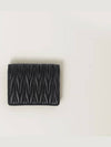 Matelasse Leather Half Wallet Black - MIU MIU - BALAAN 4