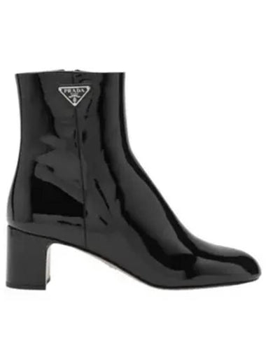 Patent Leather Ankle Boots Black - PRADA - BALAAN 1