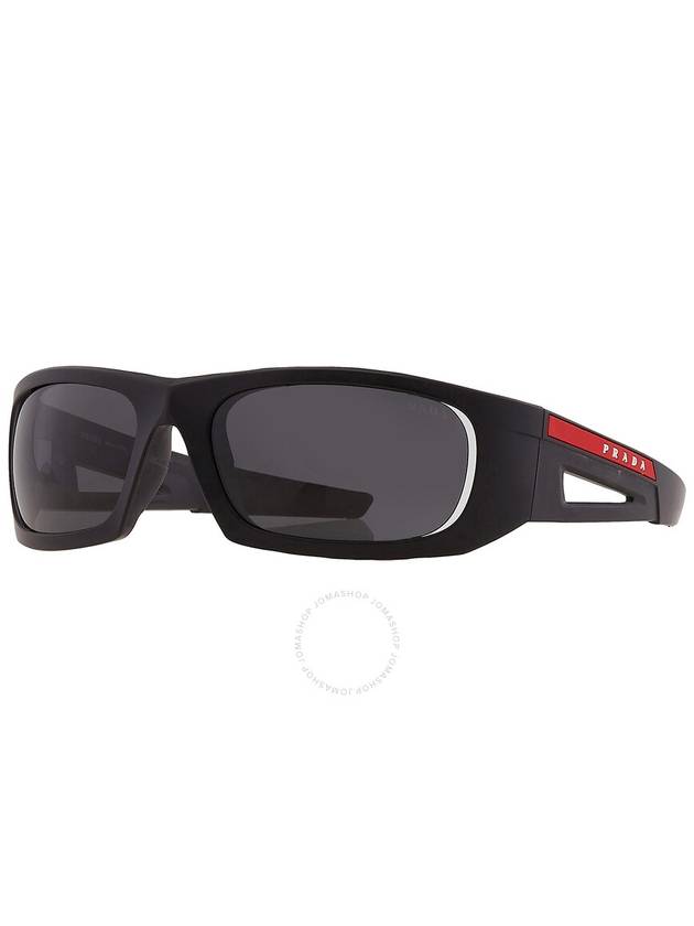 Prada Linea Rossa Dark Grey Wrap Men's Sunglasses PS 02YS 1BO06F 59 - PRADA - BALAAN 3