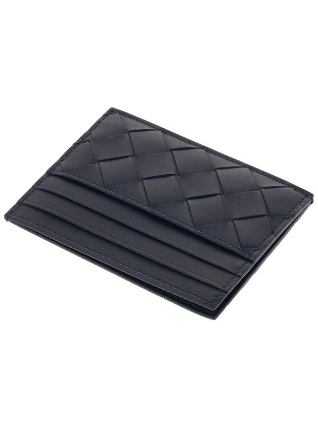 Intrecciato Leather Card Wallet Navy - BOTTEGA VENETA - BALAAN 5