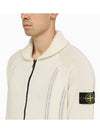 Reflective Jacquard Knit Zip-up Cardigan Ivory - STONE ISLAND - BALAAN 4