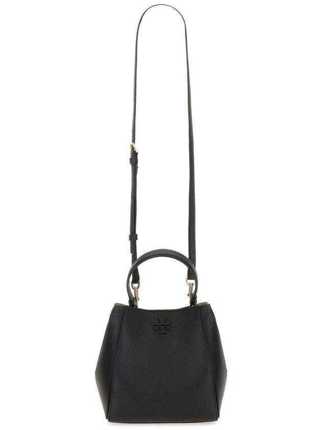 Mcgraw Logo Small Bucket Bag Black - TORY BURCH - BALAAN 4