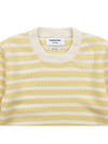 Striped jersey stitch short sleeve knit FKA413A Y8007 740 - THOM BROWNE - BALAAN 4