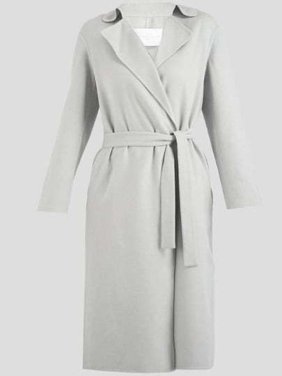 Belted Wool Silk Single Coat Grey - FABIANA FILIPPI - BALAAN 2