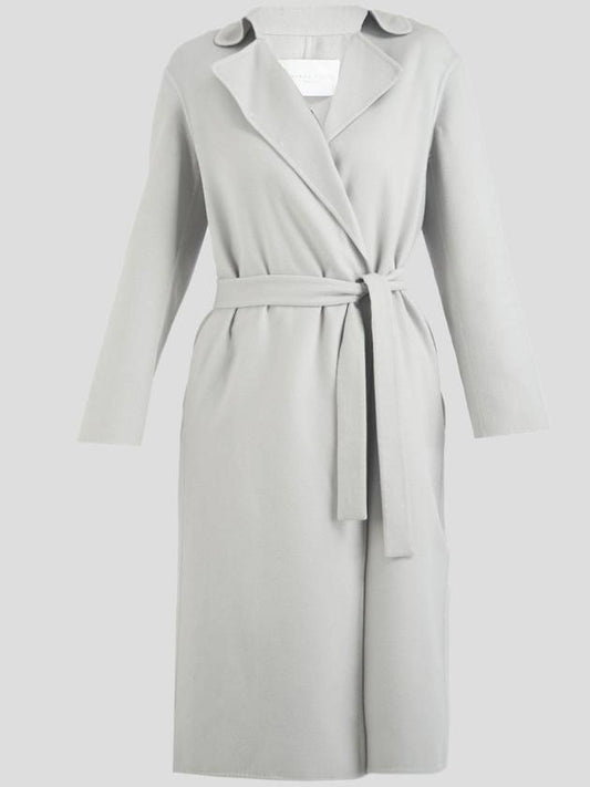 Wool silk belted gray robe coat IT38 IT40 Fabiana cover included - FABIANA FILIPPI - BALAAN 2