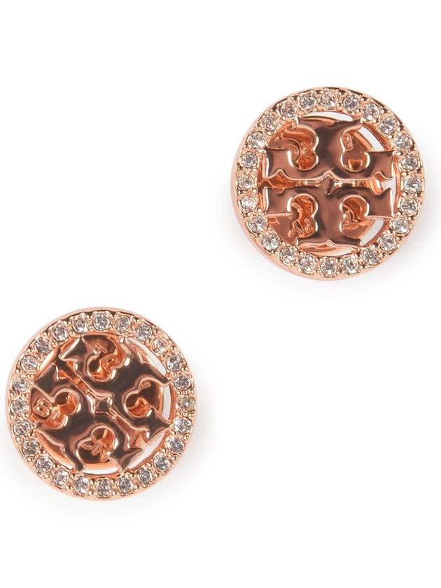 Miller Crystal Stud Earrings Rose Gold - TORY BURCH - BALAAN 3