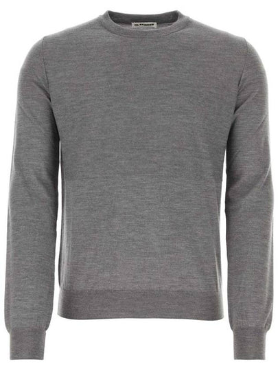 Crew Neck Virgin wool Knit Top Grey - JIL SANDER - BALAAN 2