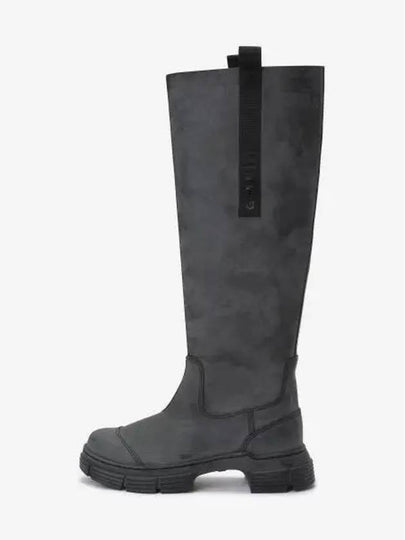 Recycle Rubber Long Boots Black - GANNI - BALAAN 2