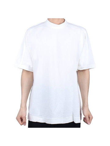 Men's Homme Plissé Release T 2 Short Sleeve T-Shirt White HP46JK204 01 - ISSEY MIYAKE - BALAAN 1