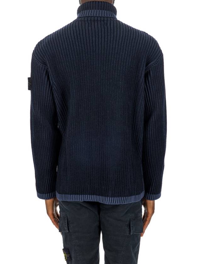 Vanish Full Rib RWS Wool Knit Top Navy - STONE ISLAND - BALAAN 3