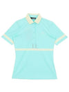 Golf Moira Short Sleeve Polo Shirt Aruba Blue - J.LINDEBERG - BALAAN 2