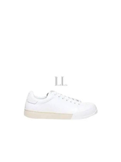 Embossed Logo Tonal Leather Low-Top Sneakers White - MARNI - BALAAN 2