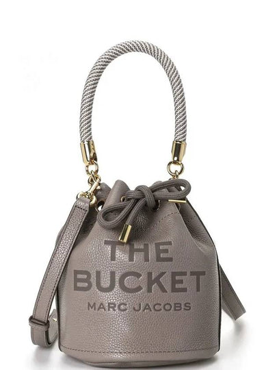 The Leather Bucket Bag Beige Grey - MARC JACOBS - BALAAN 2