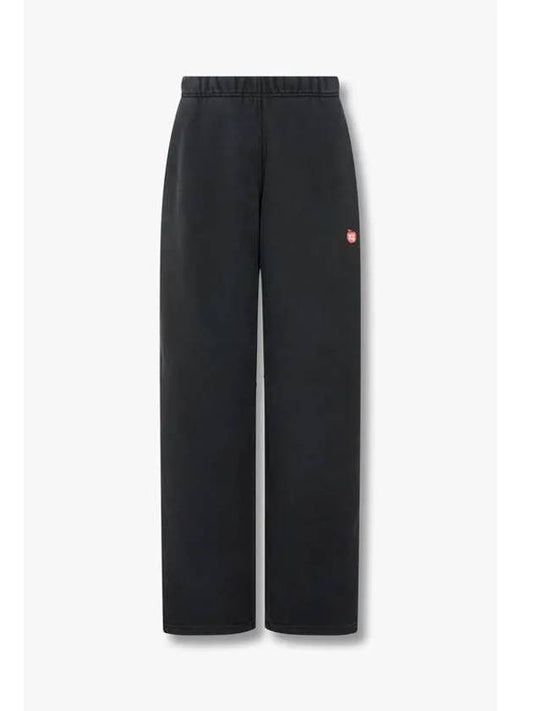 Apple Logo High Waist Pants Black - ALEXANDER WANG - BALAAN 1