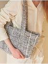 Wool Tweed Shoulder Bag White - CORCA - BALAAN 4