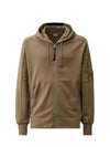 Diagonal Raised Fleece Hooded Jacket Beige - CP COMPANY - BALAAN 2