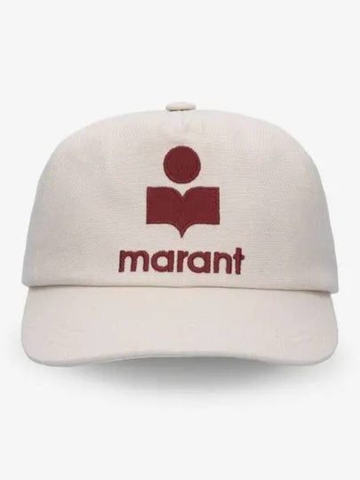 Tyron Logo Cotton Ball Cap Ecru Red - ISABEL MARANT - BALAAN 2