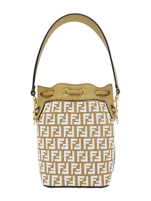 Mon Tresor Raffia Small Bucket Bag White - FENDI - BALAAN 8