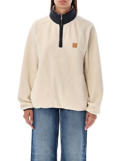 Logo Applique Fleece Sweatshirt Beige - A.P.C. - BALAAN 2