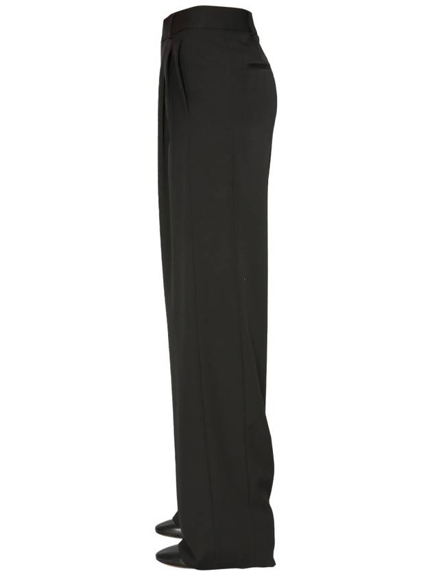 Grande Poudre Wide Pants Black - SAINT LAURENT - BALAAN 4