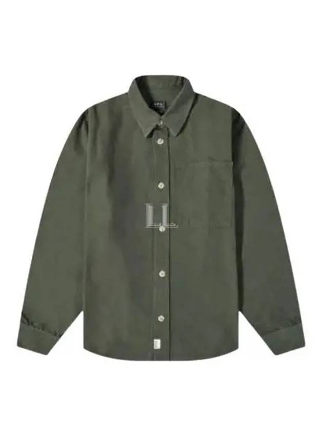 Graham Cavalier Canvas Long Sleeve Shirt Khaki - A.P.C. - BALAAN 2