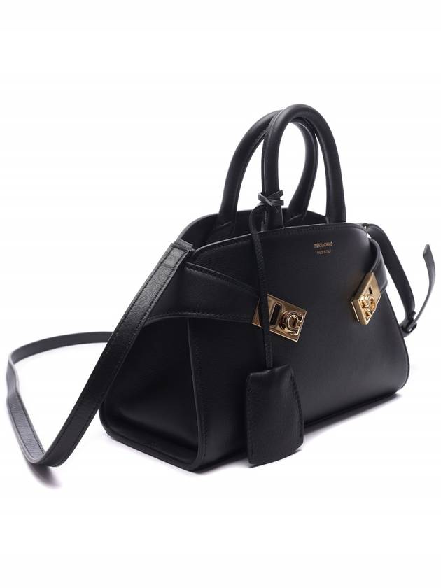 Hug Mini Bag Black - SALVATORE FERRAGAMO - BALAAN 4