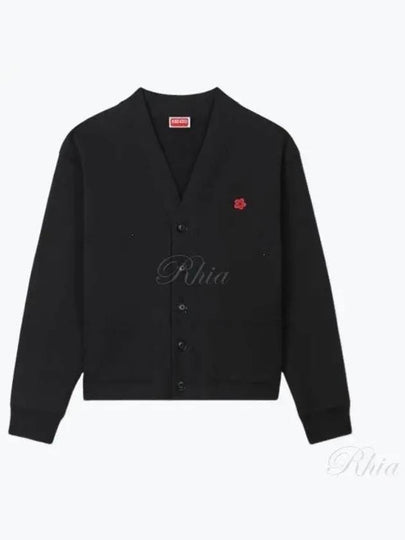 Boke Flower Embroidery Cardigan Black - KENZO - BALAAN 2