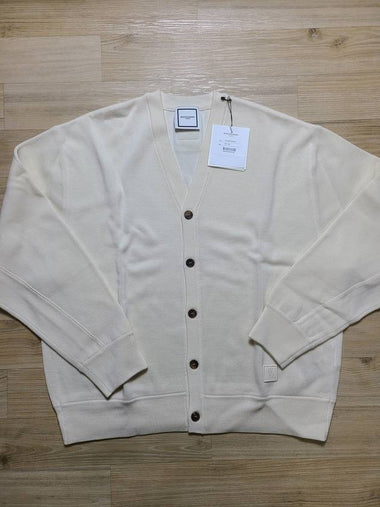 Ivory Wool Leather Label Cardigan W223KN03502I - WOOYOUNGMI - BALAAN 1