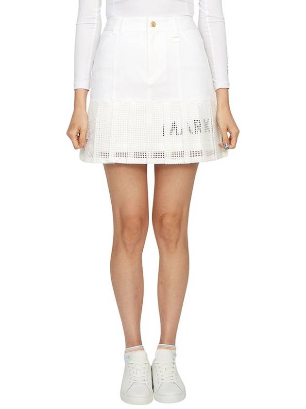 Golf Wear Women s Mini Pleated Skirt MLW 3B AE06 WHITE - MARK & LONA - BALAAN 1