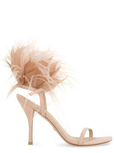 Stuart Weitzman Plume Suede Sandals - STUART WEITZMAN - BALAAN 1