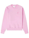 Heart Logo Cotton Sweatshirt Candy Pink - AMI - BALAAN 2