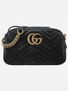 GG Marmont Matelasse Small Chain Shoulder Bag Black - GUCCI - BALAAN 2