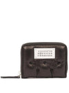 Numbers Motif Padded Leather Coin Purse Black - MAISON MARGIELA - BALAAN 1