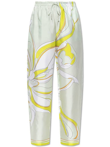 Tory Burch Silk Trousers With Print, Women's, Multicolour - TORY BURCH - BALAAN 1