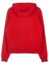 Women's Logo Print Cotton Hooded Top Red - BURBERRY - BALAAN.